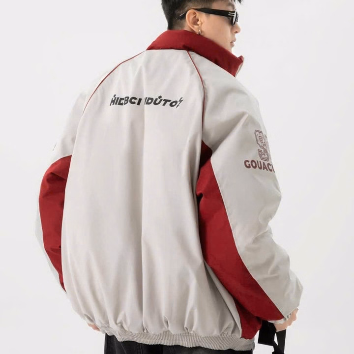 Áo Khoác Dù Cổ Trụ 2 Lớp Unisex Nam Nữ Phối Màu In Số 59 Tay Tp33 - Golden Dream - Ảnh 2