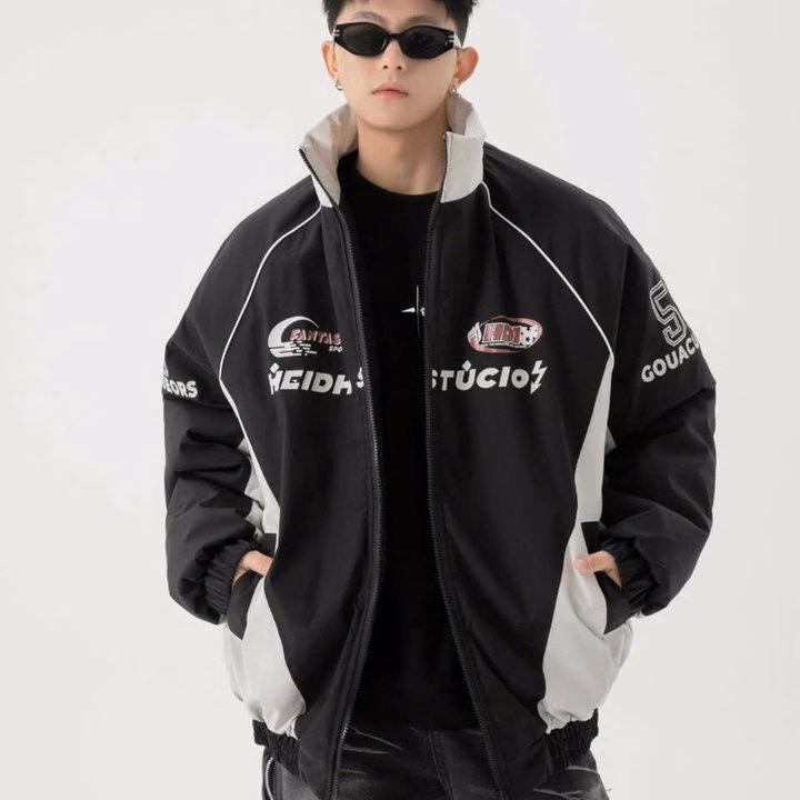 Áo Khoác Dù Cổ Trụ 2 Lớp Unisex Nam Nữ Phối Màu In Số 59 Tay Tp33 - Golden Dream - Ảnh 7