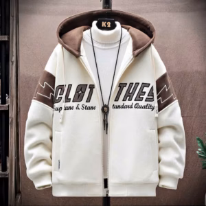 Áo Khoác Nỉ Nam Form Rộng Phối Mũ Khác Màu In Nổi Chữ Clother Ut18 - Phương Store