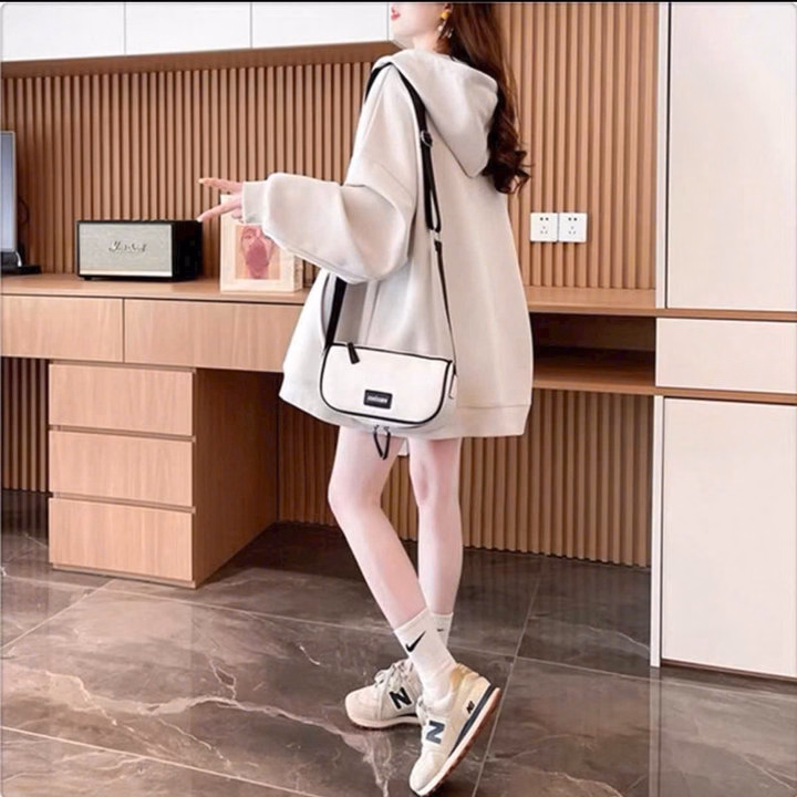 Áo Khoác Nỉ Nữ Form Rộng Thêu Chữ Fest Có Túi 2 Bên Mũ Rộng Ut23 - Phương Store - Ảnh 5