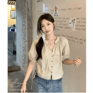 Áo Xô Tay Bồng Phối Dây Rút Nữ Tính - Hoàng Mai Fashion