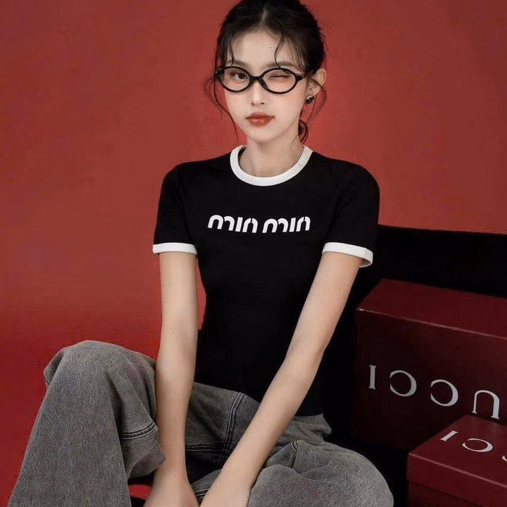 Áo Kiểu Tay Ngắn Ôm Body In Chữ Thun Borrip Loại 1 Co Giãn - Lê Phương Boutique - Ảnh 3