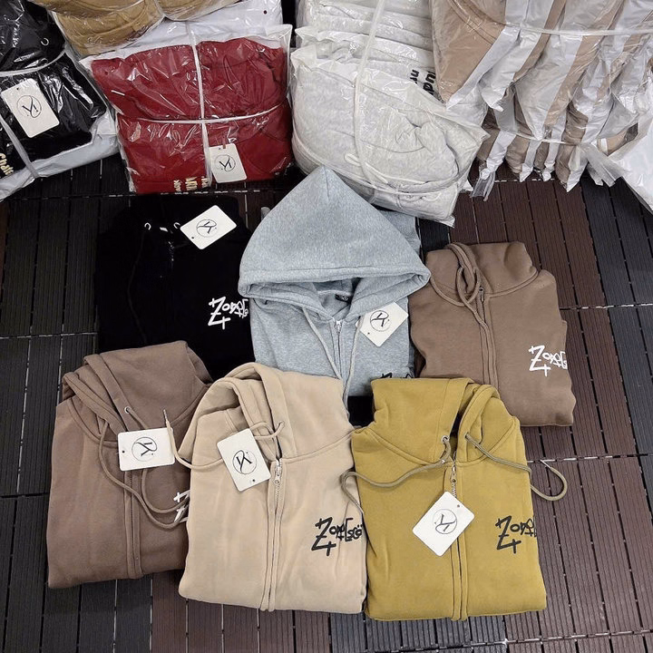 Áo Khoác Nỉ Dệt Nữ Thêu Chữ Zop Mũ Rộng Form Thoải Mái Tp800 - Golden Dream - Ảnh 2