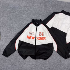 Áo Khoác Dù Nam Nữ Không Nón Cổ Trụ In Họa Tiết 24 New York - Htm Fashion