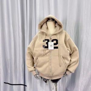 Áo Khoác Nỉ Xk Có Nón Thiết Kế Khóa Kéo In Số 32 - Htm Fashion