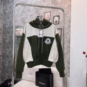 Áo Khoác Len Nhung Gân Nữ Có Nón In Chữ M Newjan Có Túi Trong - Htm Fashion