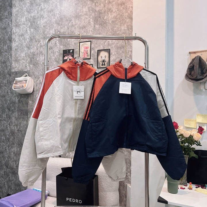 Áo Khoác Dù Nữ Mero 2 Lớp Thiết Kế Khóa Kéo Cổ Trụ - Htm Fashion - Ảnh 4