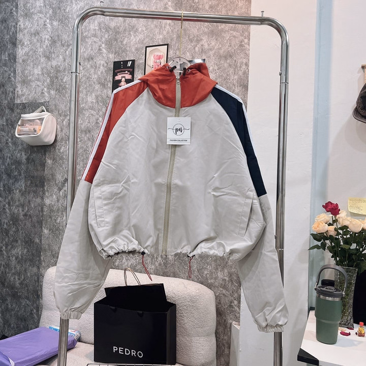 Áo Khoác Dù Nữ Mero 2 Lớp Thiết Kế Khóa Kéo Cổ Trụ - Htm Fashion - Ảnh 8