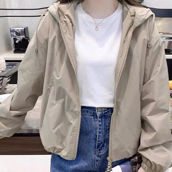 Áo Khoác Dù Nữ 2 Lớp Có Lớp Lót Trong Cùng Màu Bo Tay Siêu Xinh Ut28 - Golden Dream - Ảnh 7