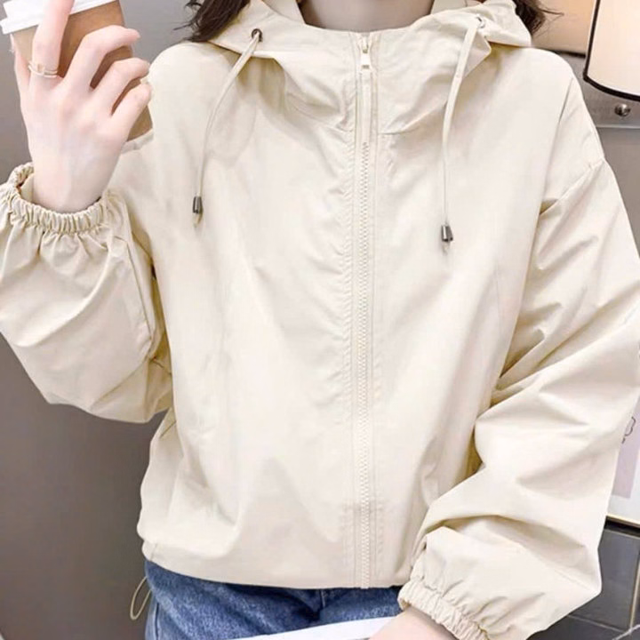 Áo Khoác Dù Nữ 2 Lớp Có Lớp Lót Trong Cùng Màu Bo Tay Siêu Xinh Ut28 - Golden Dream - Ảnh 4