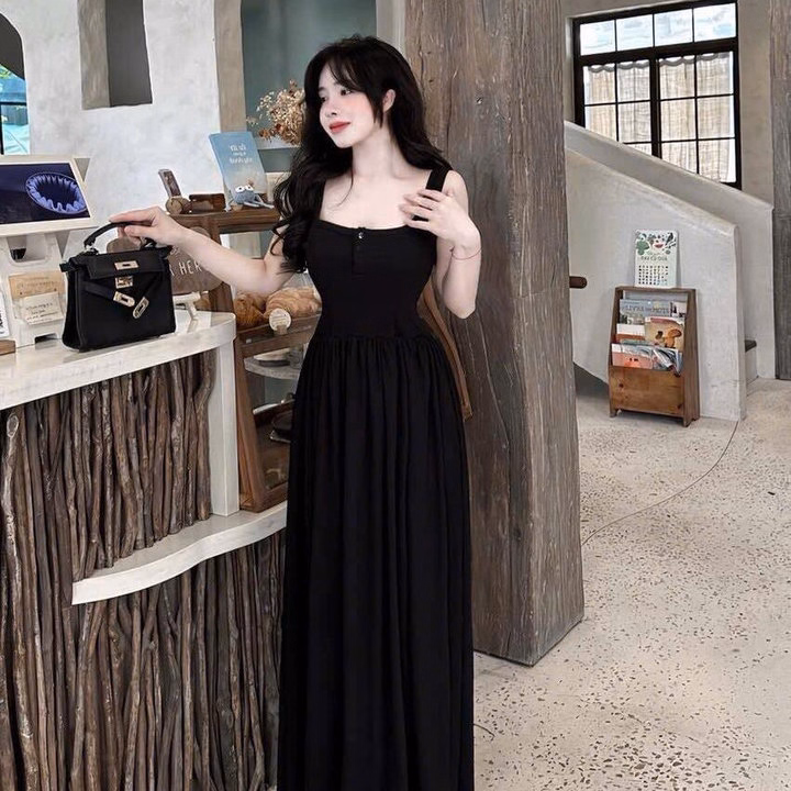 Đầm Maxi Thun Tăm Lạnh Cổ Vuông Bt75Nh-Nana House - Ảnh 4