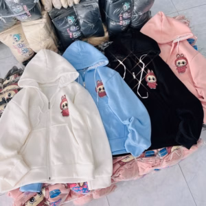Áo Hoodie Labubu Nam Nữ Có Nón Thiết Kế Khóa Kéo - Htm Fashion