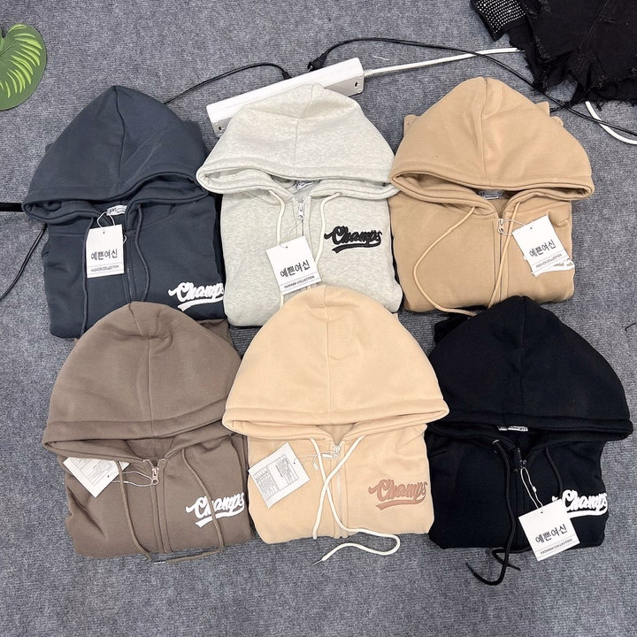 Áo Khoác Hoodie Nam Nữ Form Rộng In Nổi Champs Có Nón - Htm Fashion - Ảnh 4