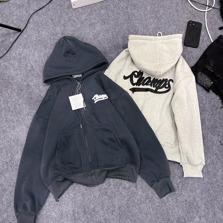 Áo Khoác Hoodie Nam Nữ Form Rộng In Nổi Champs Có Nón - Htm Fashion - Ảnh 9