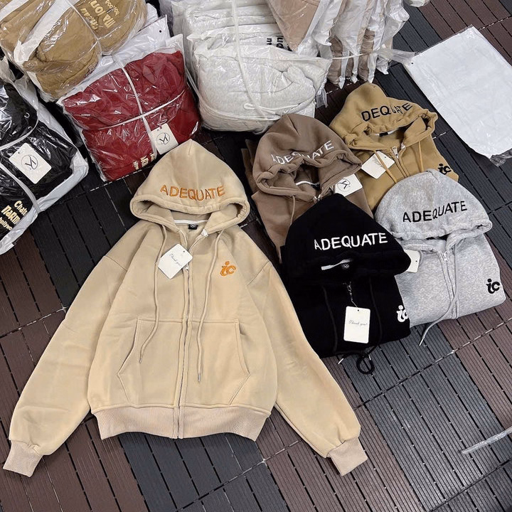 Áo Khoác Nam Nữ Thêu Adequate Ở Nón - Htm Fashion