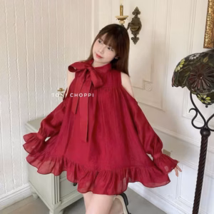 Đầm Voan Tơ Tầng Cột Nơ Bt80Nb - Sam Store