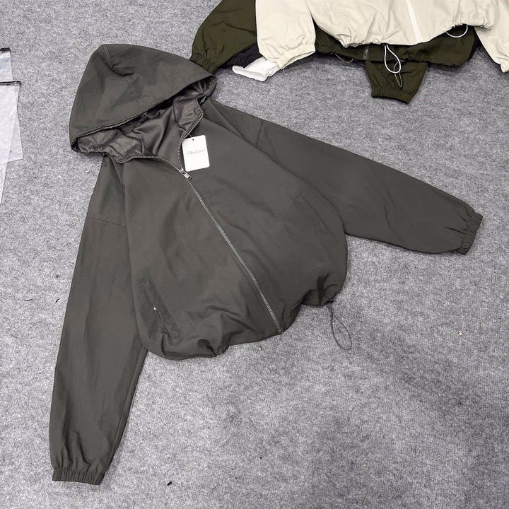 Áo Khoác Dù Nhắn Nữ 2 Lớp Có Dây Rút Lớp Lót Cùng Màu Chống Nắng Tốt Va22 - Phương Store - Ảnh 5