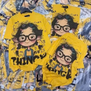 Áo Thun Unisex Nam Nữ Form Rộng In Hình Cô Gái Hottrend Tp45 - Golden Dream