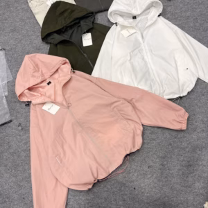 Áo Khoác Dù Nhăn 2 Lớp Có Nón Thiết Kế Khóa Kéo - Htm Fashion