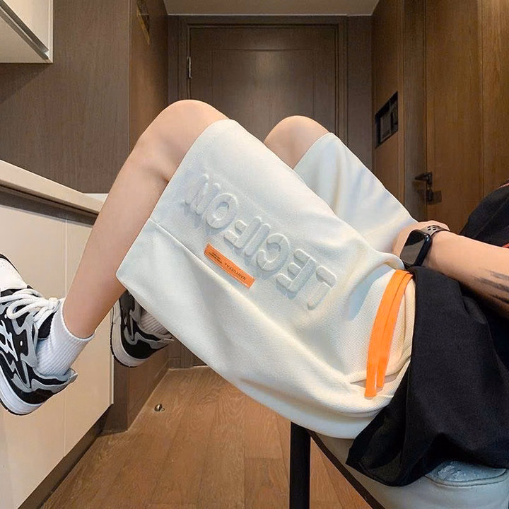 Quần Lửng Nam Chất Vải Thun Poly 2 Da In Nổi Lecii Phối Dây Loang Y Hình Tp92 - Golden Dream - Ảnh 3