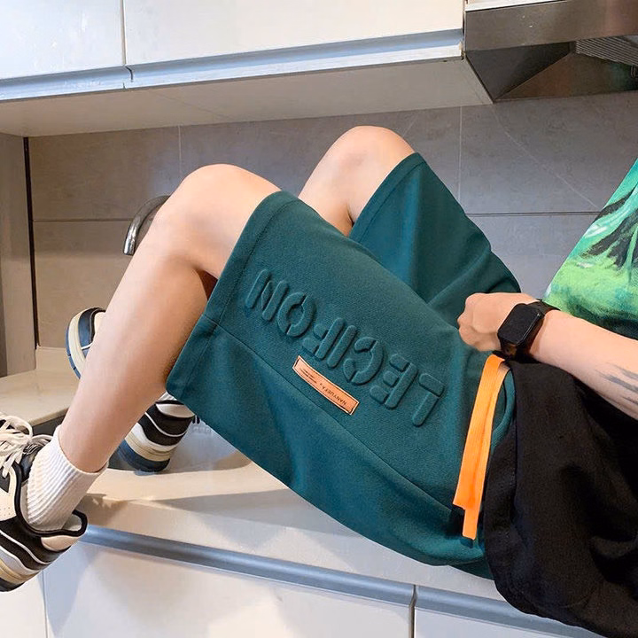 Quần Lửng Nam Chất Vải Thun Poly 2 Da In Nổi Lecii Phối Dây Loang Y Hình Tp92 - Golden Dream - Ảnh 4