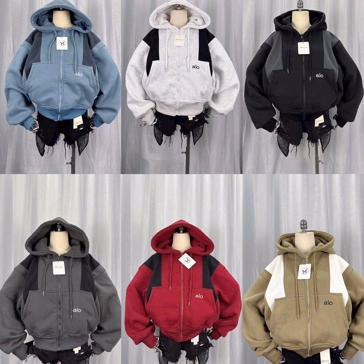 Áo Khoác Nỉ Form Boxy Thêu Chữ Alo Phối Màu Có Túi Trong Unisex Nam Nữ Tp66 - Ảnh 7