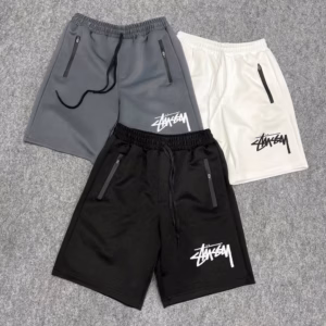 Quần Lửng Nam Vải Poly 2 Da Dày Dặn In Chữ Azz Có Khoá Kéo Túi Tp54