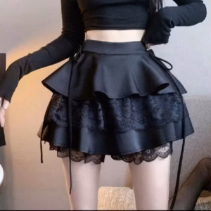 Chân Váy Hai Tầng Phối Ren Cột Dây Bt52Ss-Sam Store