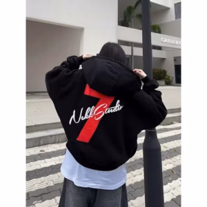 Áo Khoác Lửng Form Boxy Logo In Nổi Số 7 Có Túi Trong - Htm Fashion