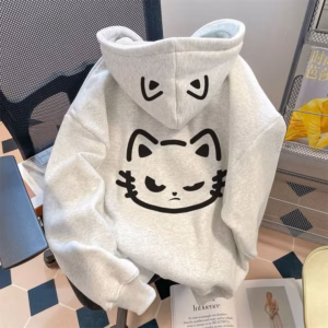 Áo Hoodie Nỉ Nam Nữ Có Nón In Mèo Kitty 2 Mặt - Htm Fashion