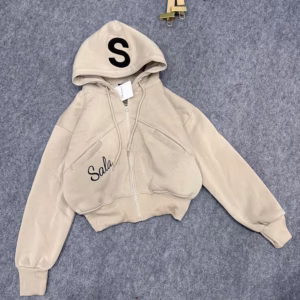 Áo Khoác Nỉ Dệt Nữ Thêu Chữ Salaa Form Vừa Mũ Rộng Chống Nắng Tốt Tp70 - Golden Dream