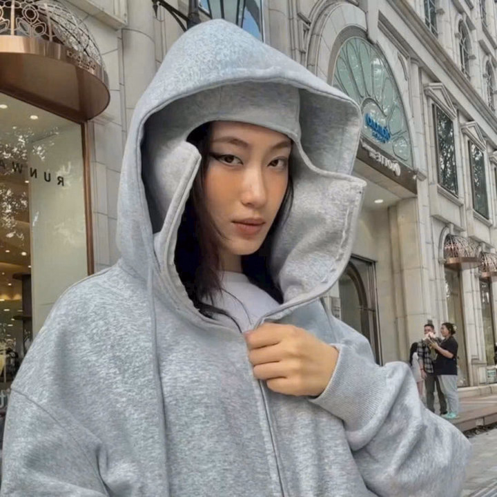 Áo Khoác 2 Mũ Ninjia Vải Nỉ Ngoại Dày Dặn Kín Mặt Chống Nắng Tốt Unisex Nam Nữ Tp34 - Golden Dream - Ảnh 7