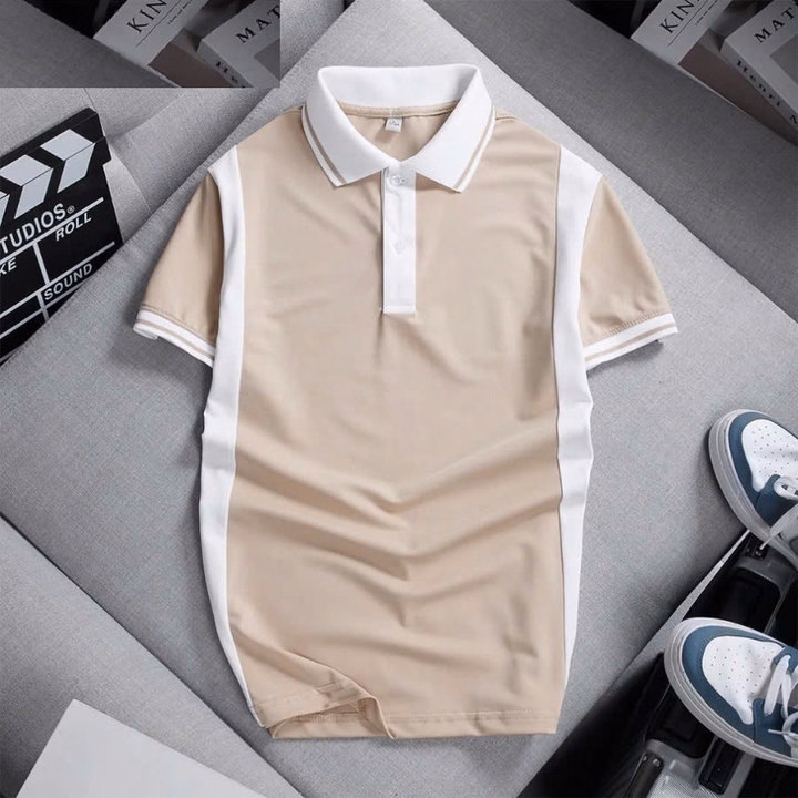 Áo Thun Polo Nam Vải Cá Sấu Phối Sọc Viền Tay - Gdn - Ảnh 3