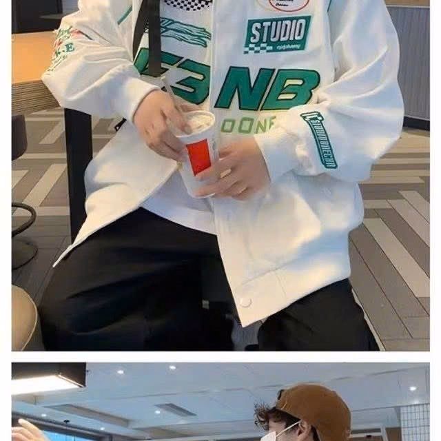 Áo Khoác Dù Form Rộng Thiết Kế Nút Bấm In F3Nb - Htm Fashion - Ảnh 3