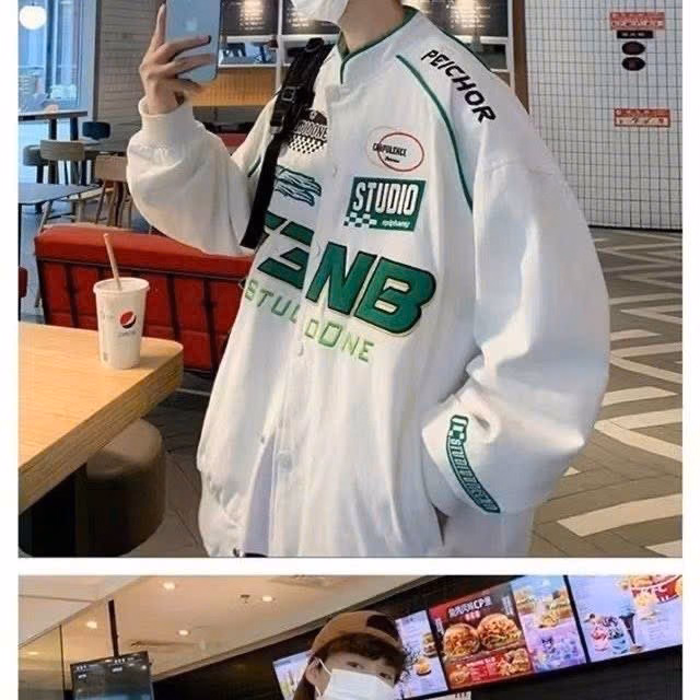 Áo Khoác Dù Form Rộng Thiết Kế Nút Bấm In F3Nb - Htm Fashion - Ảnh 5