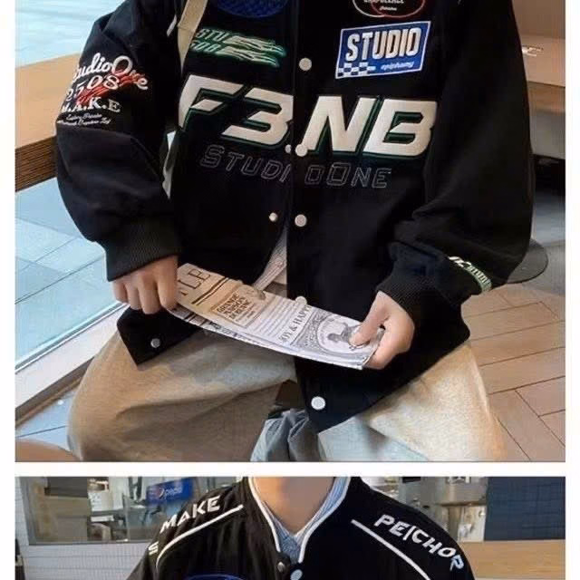 Áo Khoác Dù Form Rộng Thiết Kế Nút Bấm In F3Nb - Htm Fashion - Ảnh 4