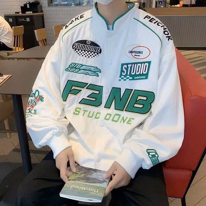 Áo Khoác Dù Form Rộng Thiết Kế Nút Bấm In F3Nb - Htm Fashion - Ảnh 8