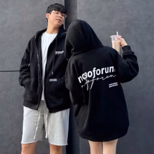 Áo Khoác Hoodie Cặp Đôi Nam Nữ Phản Quang In Chữ Nq3Oforum - Htm Fashion