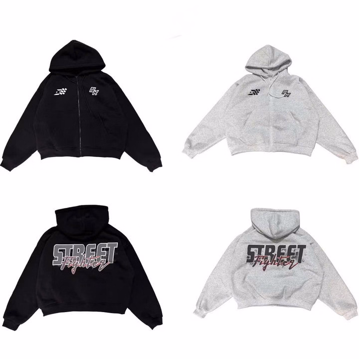 Áo Khoác Nỉ Form Boxy Unisex Nam Nữ In Chữ Streeet Đỏ Đen Dễ Mặc Tp55 - Phương Store - Ảnh 3