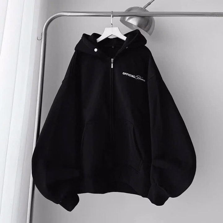 Áo Khoác Hoodie Nỉ In Chữ Official Có Nón - Htm Fashion - Ảnh 2