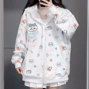 Áo Khoác Nữ Vải Nỉ Ngoại In Hình Cá Heo Mũ Xanh Siêu Xinh Cho Các Nàng Tp54