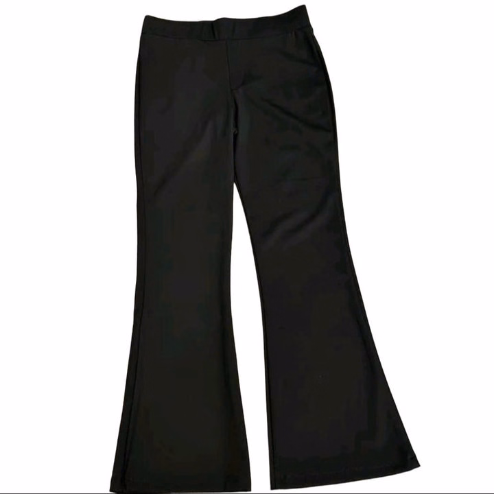 Sét Bộ Quần Ống Loe Cạp Cao Tôn Dáng + Mix Áo Thun Tăm Lạnh Croptop Trơn - Ảnh 2