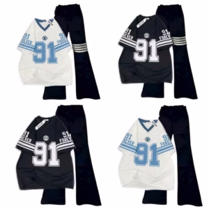 Sét Bộ Đồ Mùa Hè Quần Ống Loe + Mix Áo Phông Unisex Form Thụng Tay Lỡ 91