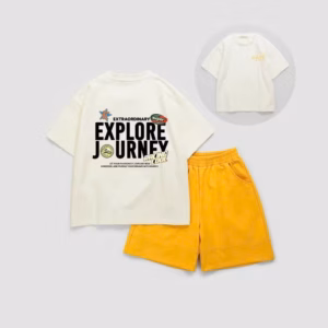 Bộ Thun Lửng Form Rộng In Racing Phong Cách Năng Động Bé Trai Từ 12-45Kg Cho Bé Trai