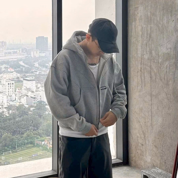 Áo Khoác Nỉ Form Boxy Chạy Viền Chữ V Tay Phồng Bo Dệt Có 2 Túi Trong Unisex Tp112 - Golden Dream - Ảnh 5