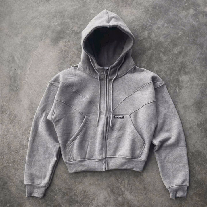 Áo Khoác Nỉ Form Boxy Chạy Viền Chữ V Tay Phồng Bo Dệt Có 2 Túi Trong Unisex Tp112 - Golden Dream - Ảnh 8