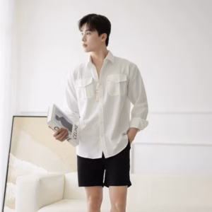 Áo Sơ Mi Nam Linen Tuto5 Menswear Smd03 - Sơ Mi Dài Tay Phối Túi Ngực Chất Đũi Linen Thoáng Mát, Phong Cách Hàn Quốc Trẻ Trung