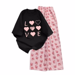 Tổng Hợp Các Sét Bộ Quần Hoạt Hình + Áo Phông Form Rộng Tay Lỡ Love