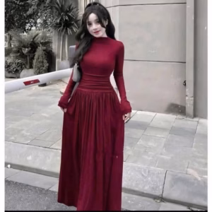 Sét Váy Tăm Lạnh Form Rộng Cổ Lọ Bt89Uy-Sam Store