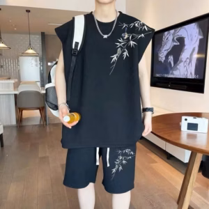 Đồ Bộ Nam Vải Thun Da Cá Mịn Áo Ba Lỗ In Hình Cành Tre Tp90 - Golden Dream